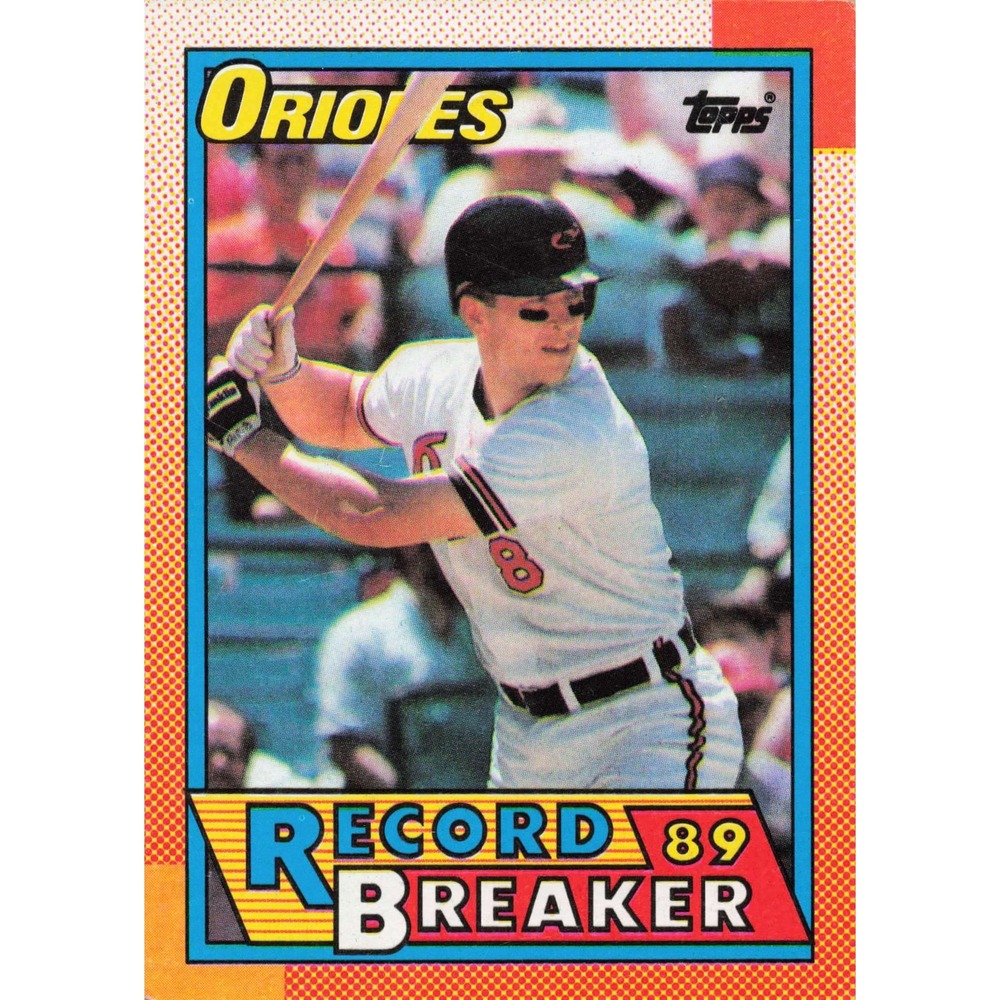 1990 Topps‎ Cal Ripken Jr Record Breaker 8 Baltimore Orioles Baseball Card